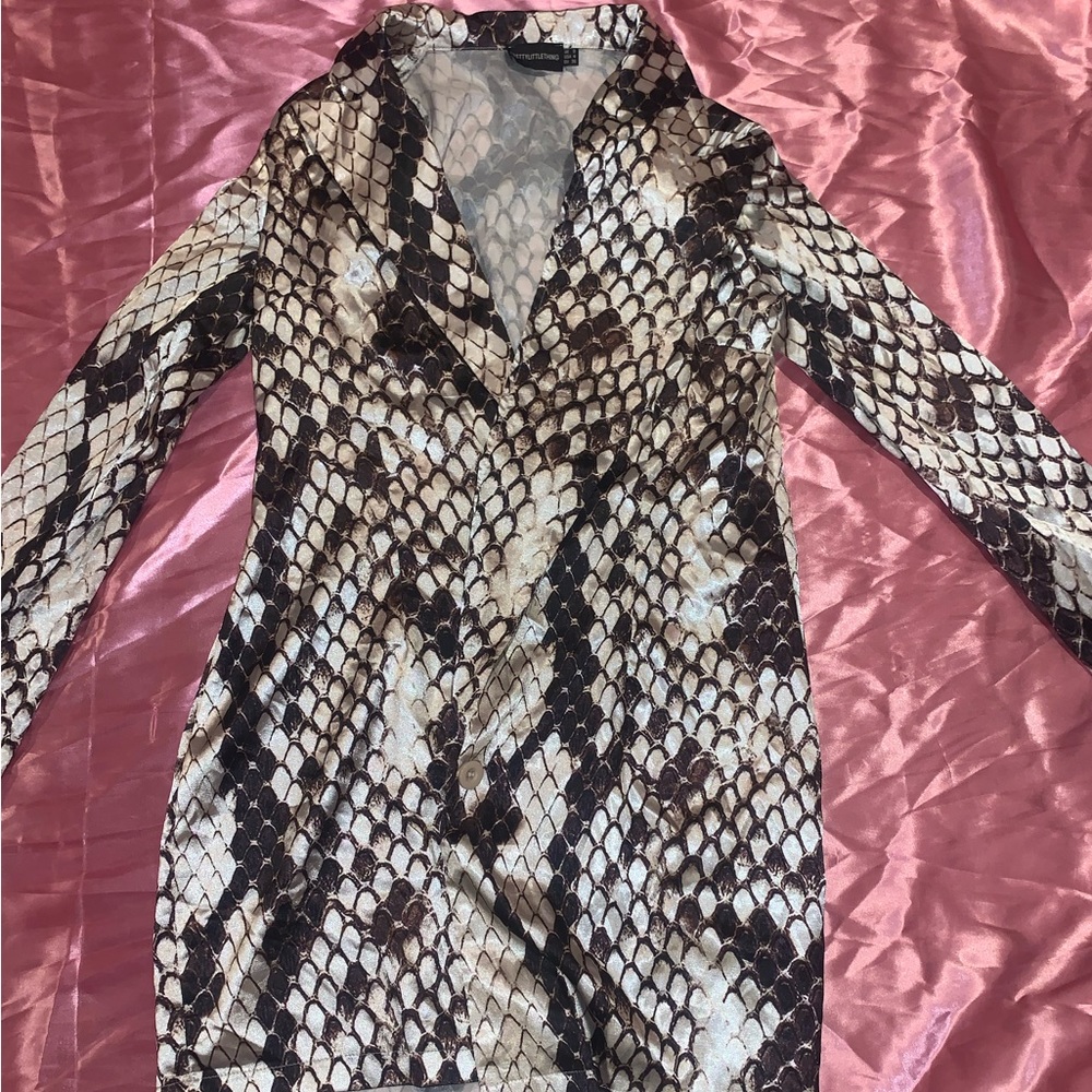 PLT Snakeskin Blazer Dress